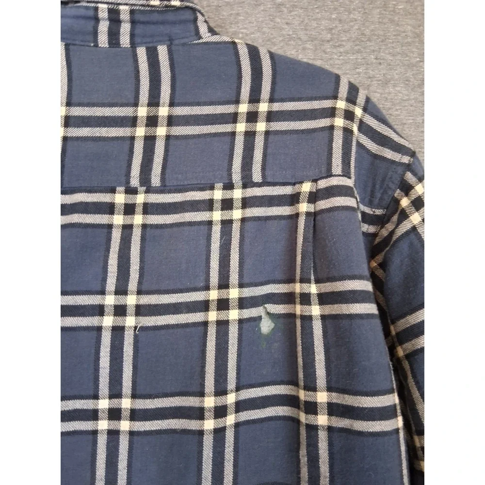 Wrangler Mens Jacket M Blue Plaid Quilted Lined Shacket Chore‎ Flaw Casual Work
